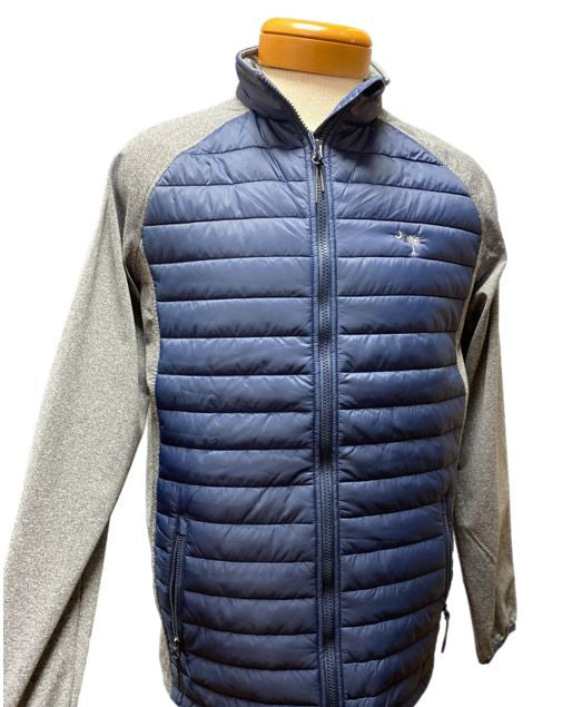 Craig Reagin Hybrid Lightweight Puffer Jacket: Navy/Grey