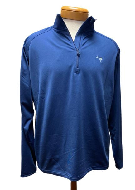 Craig Reagin 1/4 Zip Pullover: Navy Heather