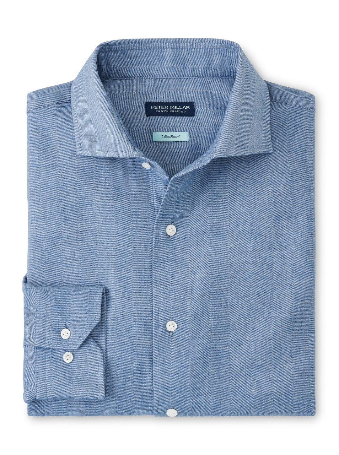 Peter Millar Brixen Italian Flannel Sport Shirt: Rain Cloud