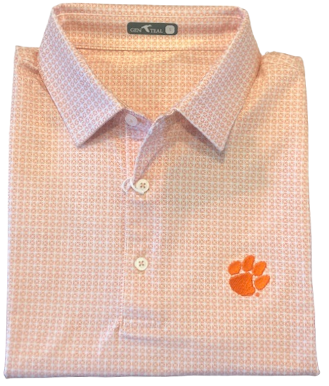 Genteal Clemson University Tile Print: Orange