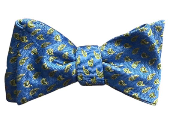 Craig Reagin Paisley Bowtie: Blue