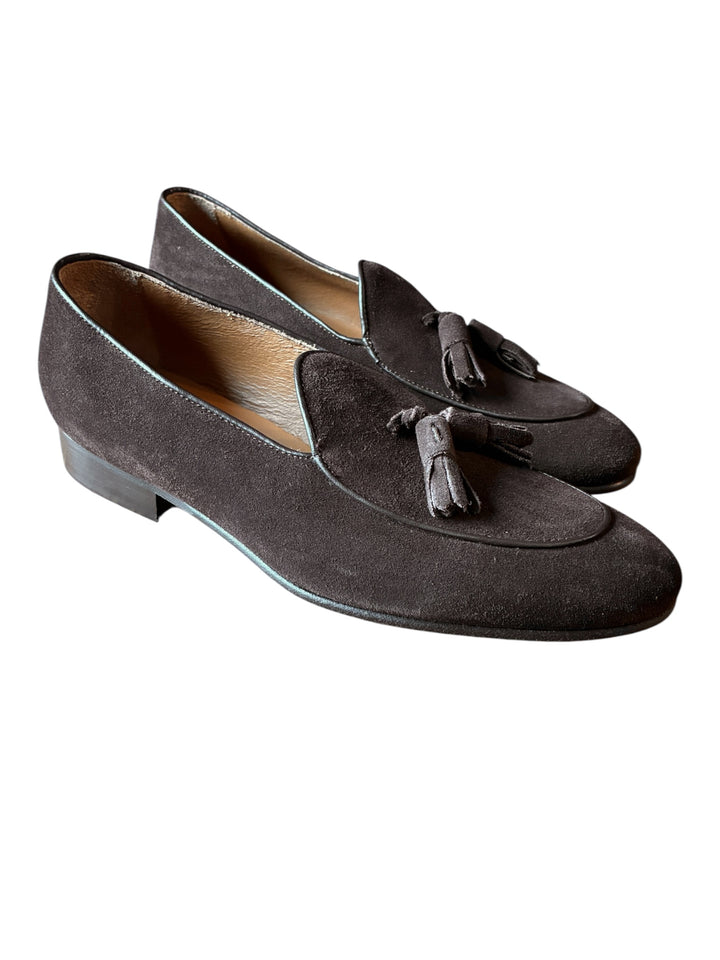 Alan Payne Porto Suede Tassel Loafer: Dark Brown