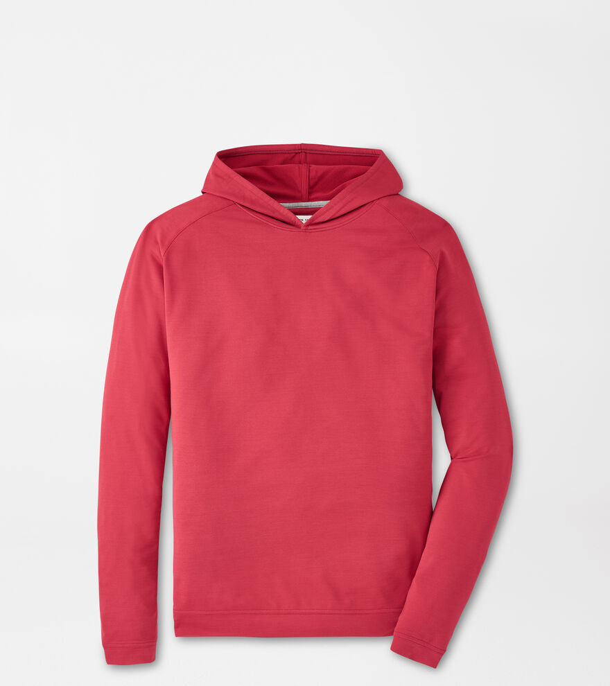 Peter Millar Pine Performance Hoodie: Crimson
