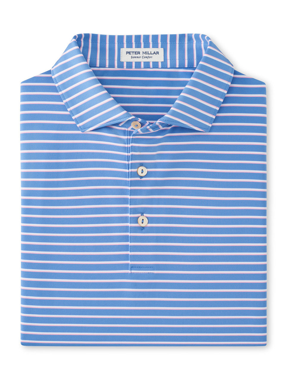 Peter Millar Dunnes Performance Jersey Polo: Blue Sea