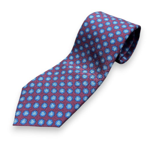 Robert Jensen Medallion Print Tie: Plum