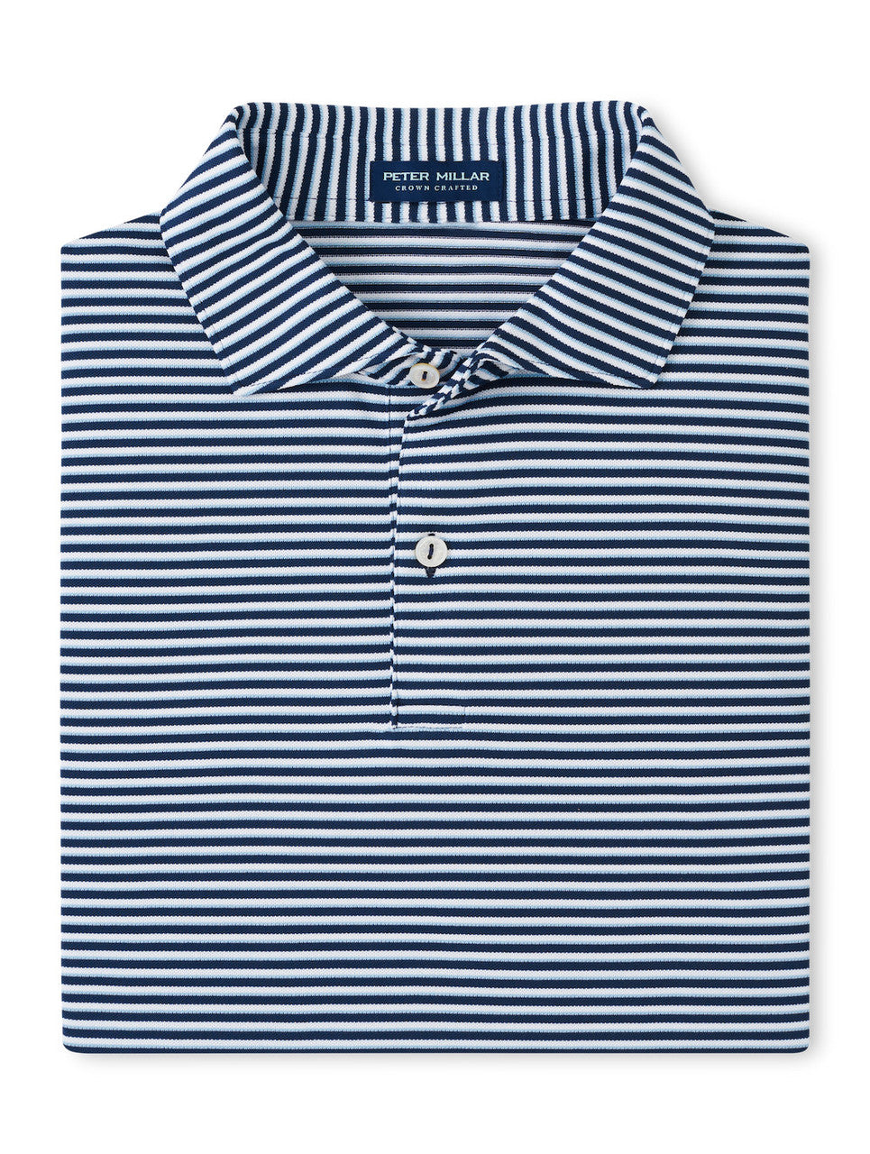 Peter Millar Crown Crafted Tempo Performance Mesh Polo: Navy