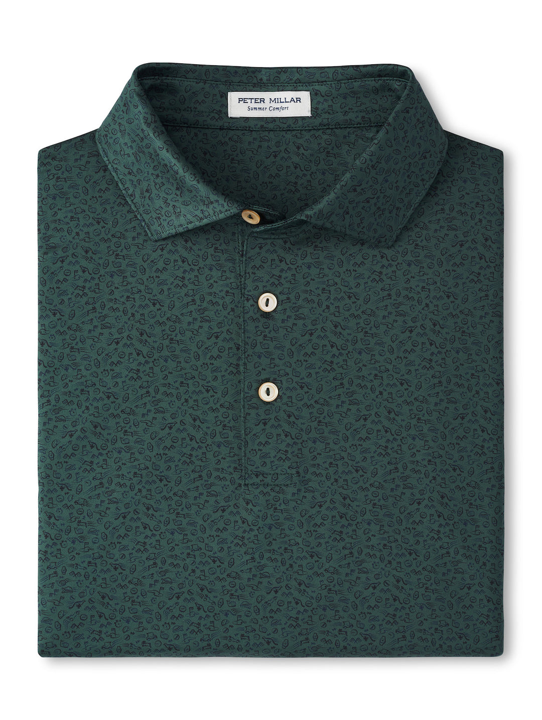 Peter Millar No Slow Play Performance Jersey Polo: Nordic Pine