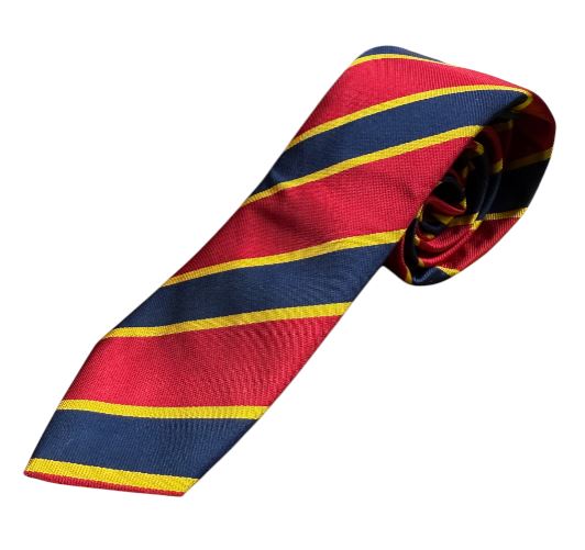 Craig Reagin Red/Gold/Navy Omega Tie