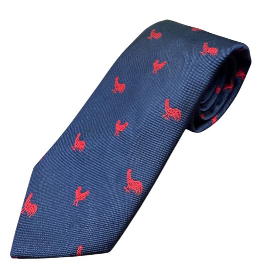 Craig Reagin Red Rooster Tie: Navy
