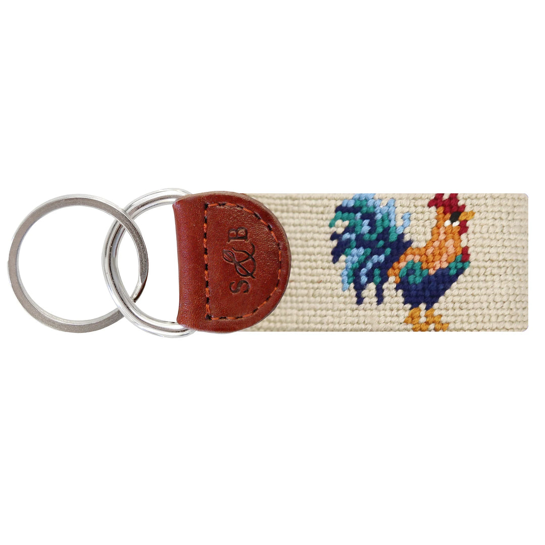 Smathers and Branson Rooster Key Fob: Light Khaki