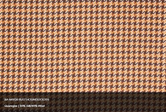 Baroni by MaxMan Rust Houndstooth Tailored Sport Coat