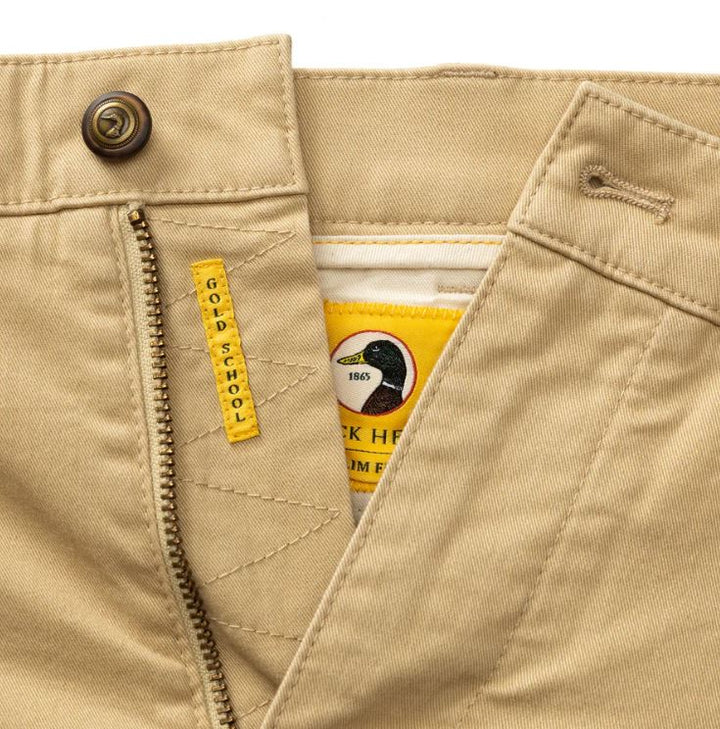 Duck Head Slim Fit Gold School Chino: Sand