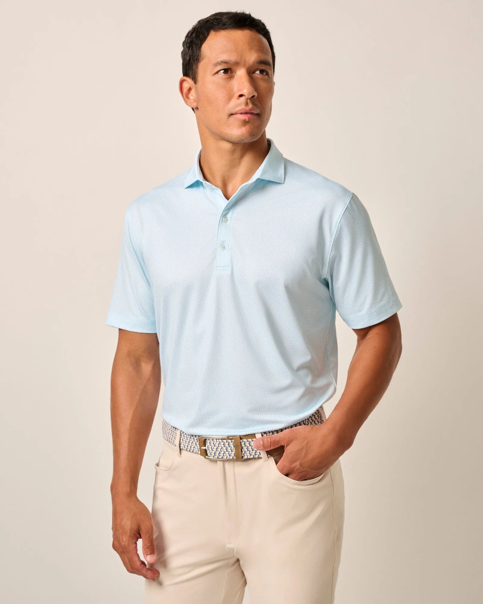 Johnnie-O Men's Prawn Performance Polo Shirt - Cilantro