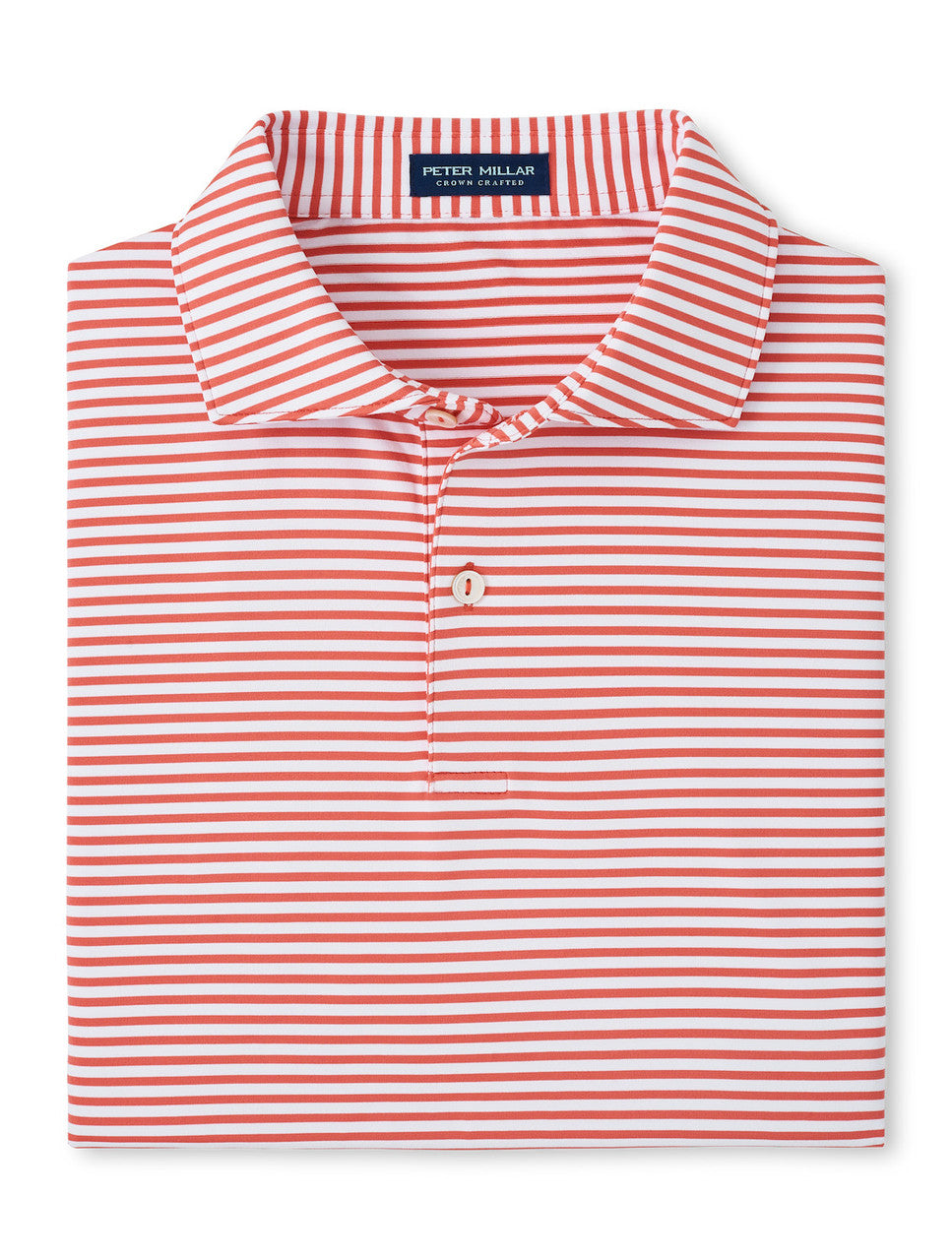 Peter Millar Crown Crafted Sawyer Performance Jersey Polo: Scarlet Lily