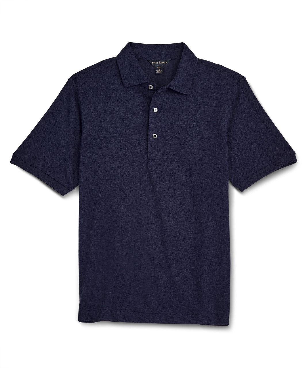Scott Barber Pima/Silk Pique Polo: Navy