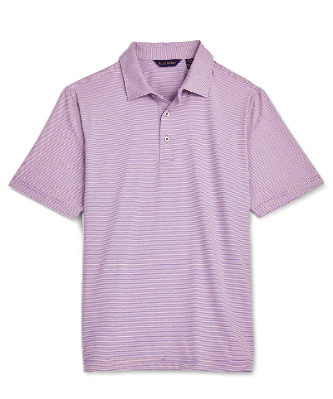 Scott Barber Micro Stripe Polo: Pink