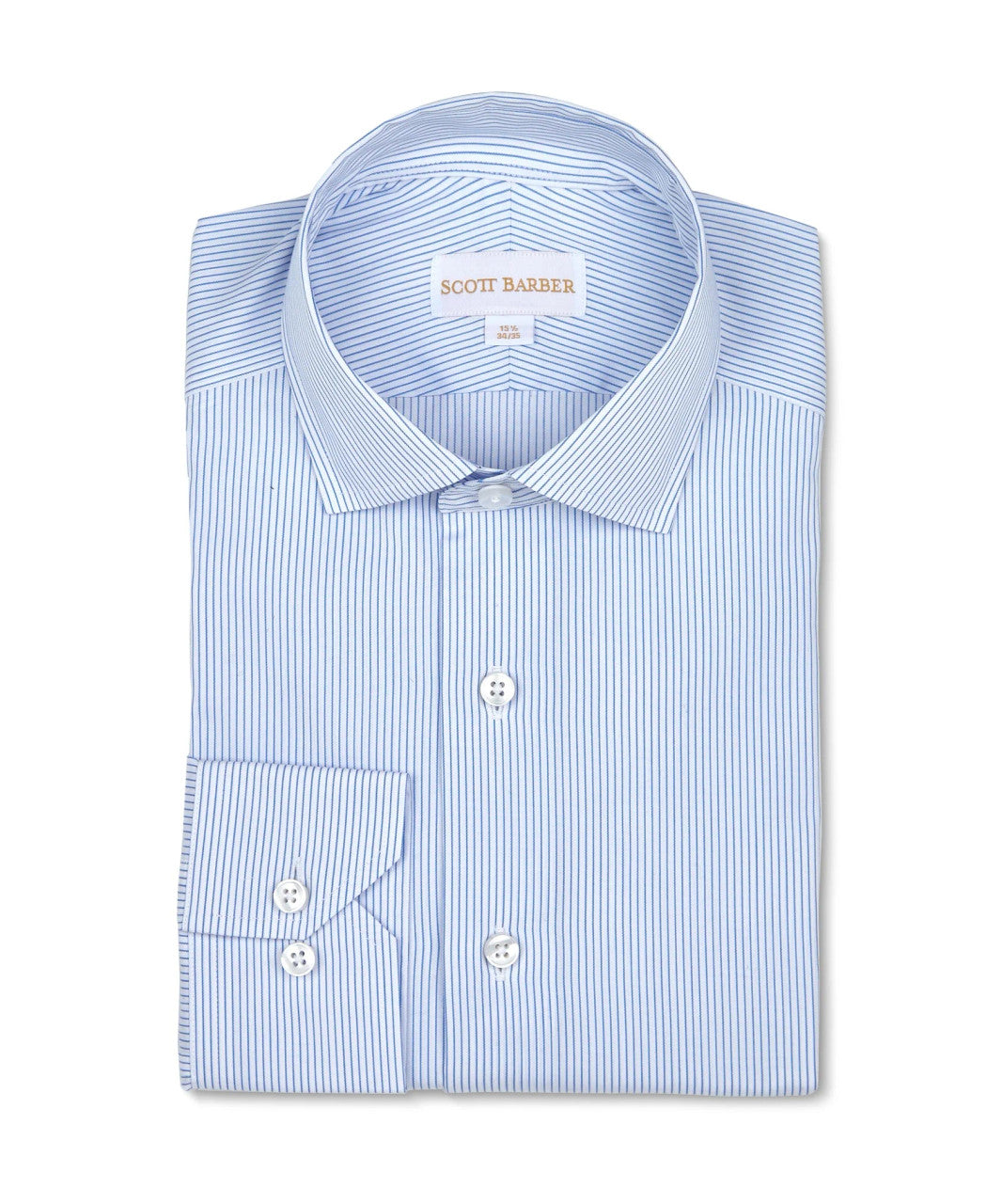 Scott Barber Micro Stripe Dress Shirt: Blue