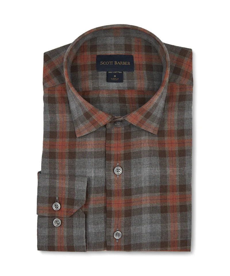Scott Barber Washed Melange Country Plaid: Ochre