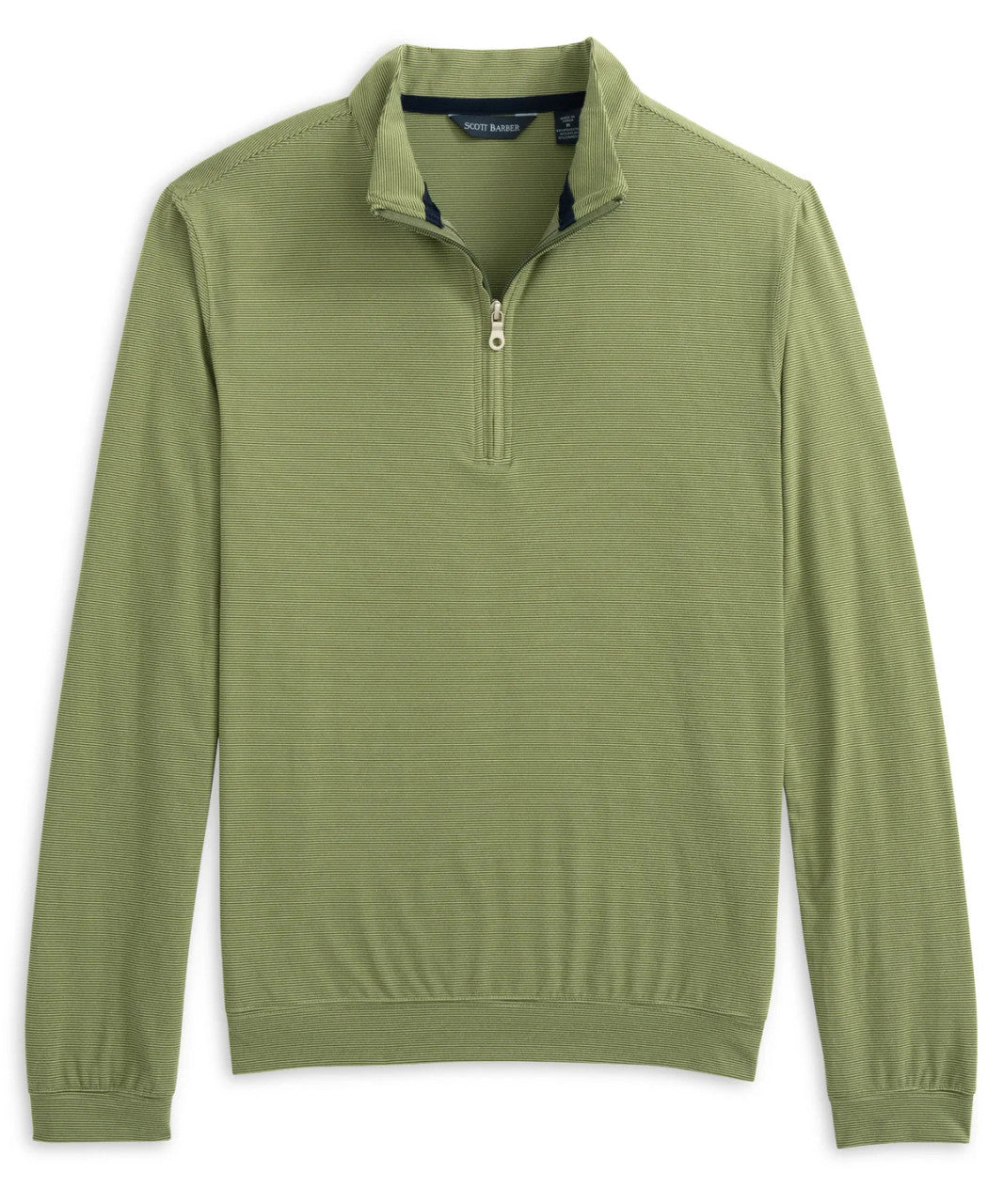 Scott Barber Micro Stripe Performance 1/4 Zip : Sage