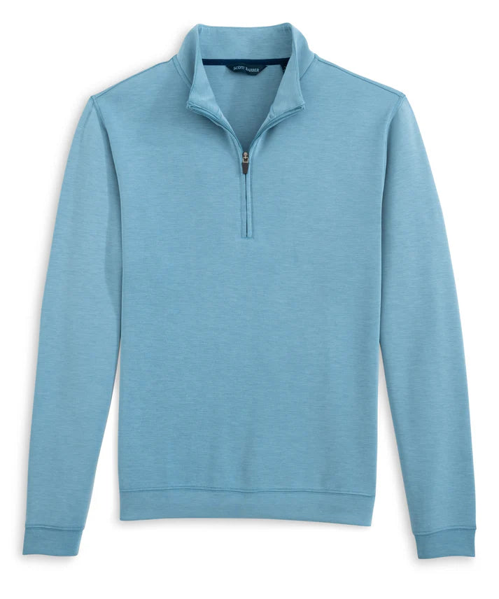 Scott Barber Performance Zip Pullover: Country Blue