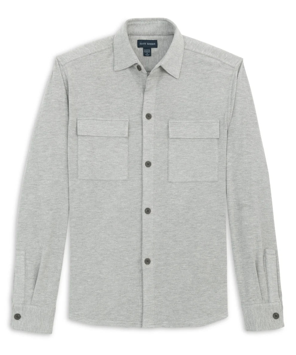 Scott Barber Scuba Shacket: Grey Heather
