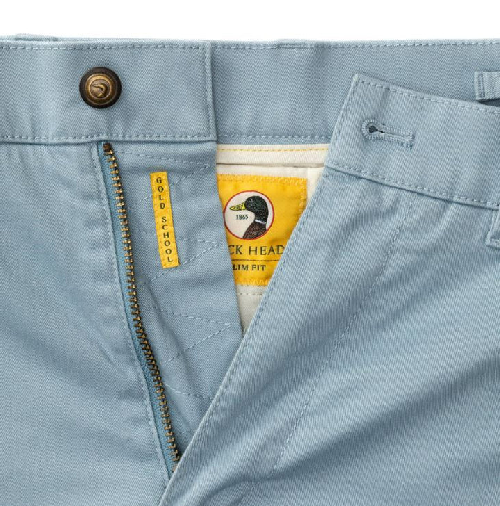 Duck Head Slim Fit Gold School Chino: River Blue