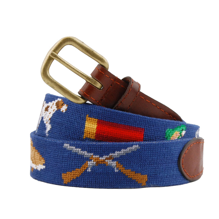 Smathers and Branson Southern Sportman Needlepoint Belt: Classic Navy