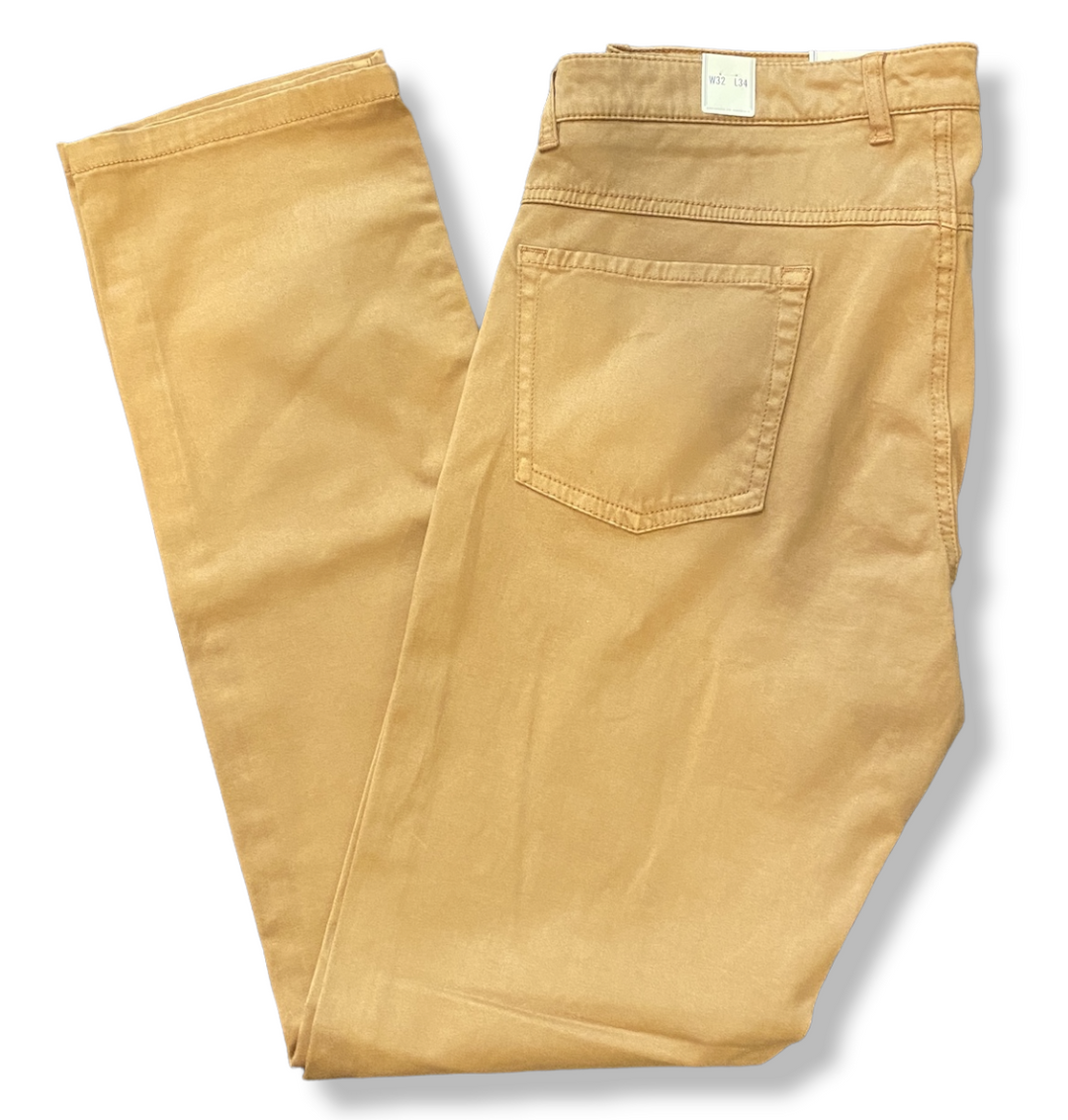 True Khaki by Ballin Stretch Sateen Garment Dyed Crescent: Bourbon
