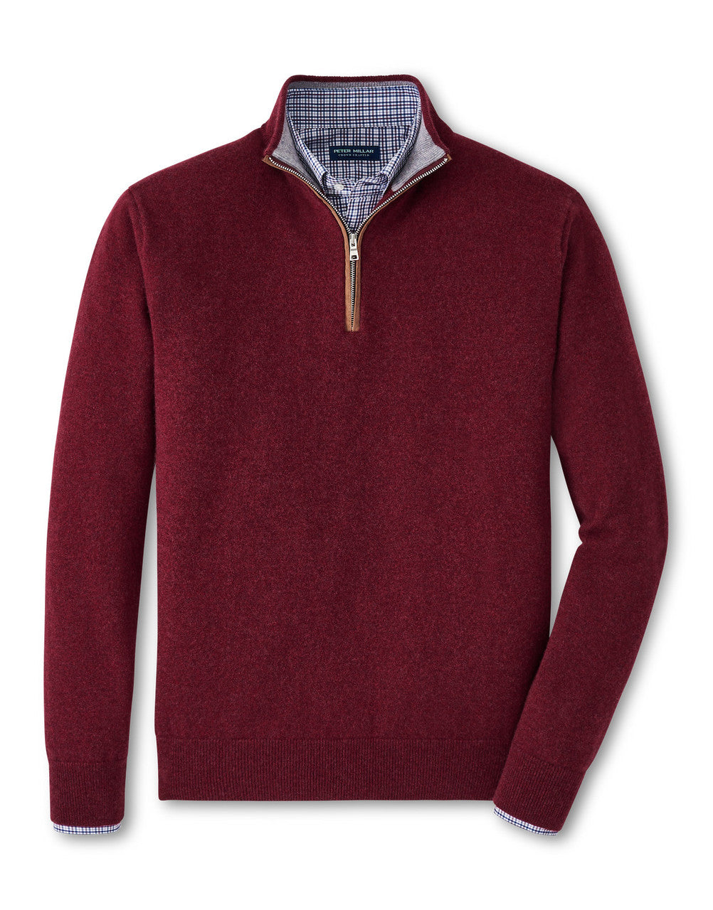 Peter Millar Crown Crafted Artisan Crafted Cashmere Flex Quarter-Zip: Vermouth