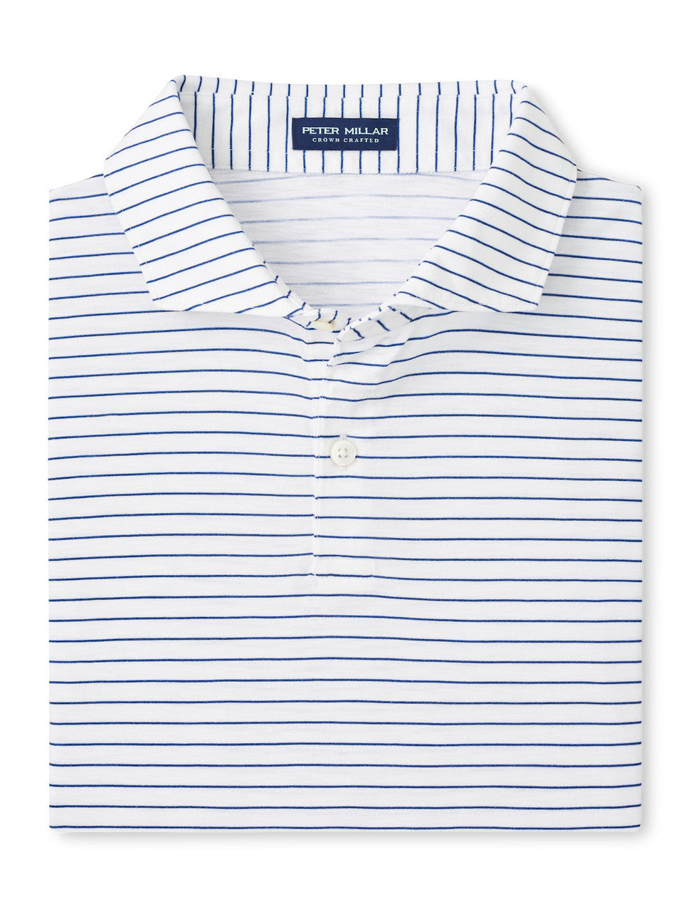 Peter Millar Crown Crafted Journeyman Stripe Short-Sleeve Polo: White