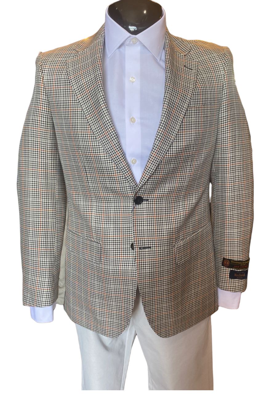 Max Davoli by MaxMan Rust/Black Quaregna Tailored Coat