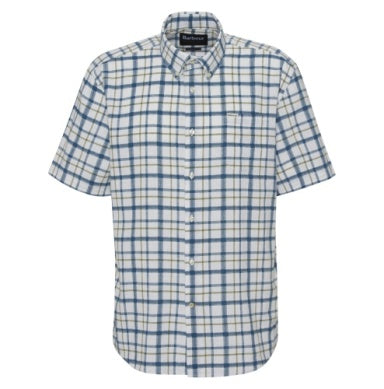 Barbour Glover S/S Linen Blend Regular Fit Sport Shirt: Navy