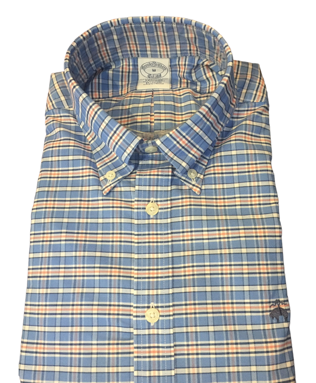Brooks Brothers Regular Fit Cotton Plaid Shirt: Blue