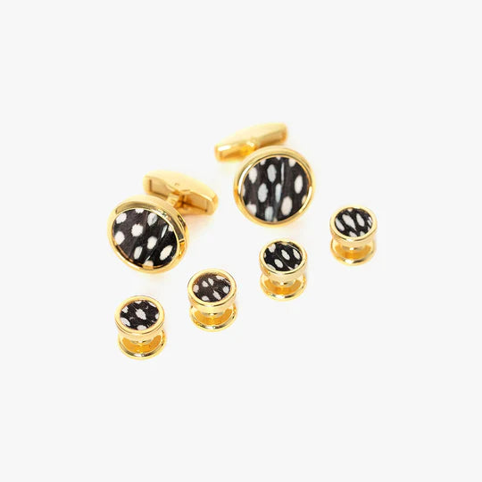 Brackish Bear Cufflink & Studs Set: Gold