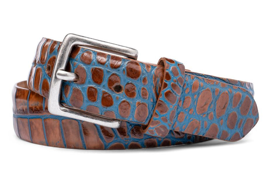 W. KLEINBERG Embossed Croc Belt w.kleinberg Crocodile Embossed Belt – Patrick James main image 4