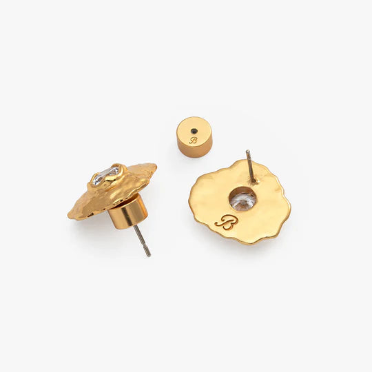 Brackish Cannonborough Gold Plated Stud Earring: Sterling Silver