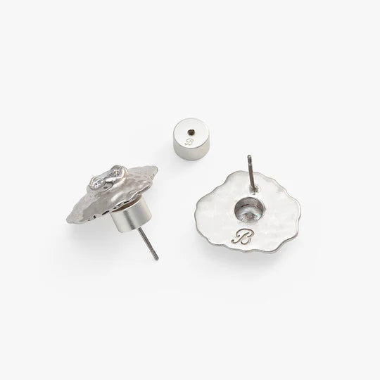 Brackish Cannonborough Rhodium Plated Stud Earring: Sterling Silver