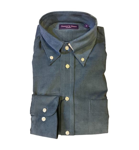 Seaward and Stearn Babycord Button Down: Teal