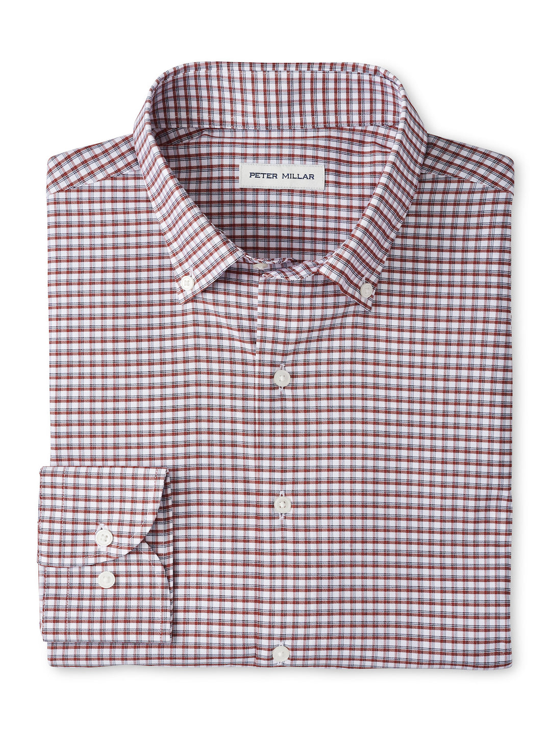 Peter Millar Cashiers Performance Twill Sport Shirt: Sparrow Red