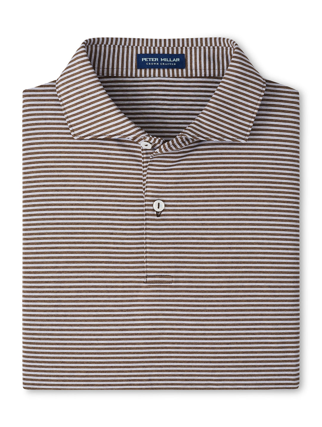 Peter Millar Crown Crafted Ambrose Performance Jersey Polo: Antique Walnut