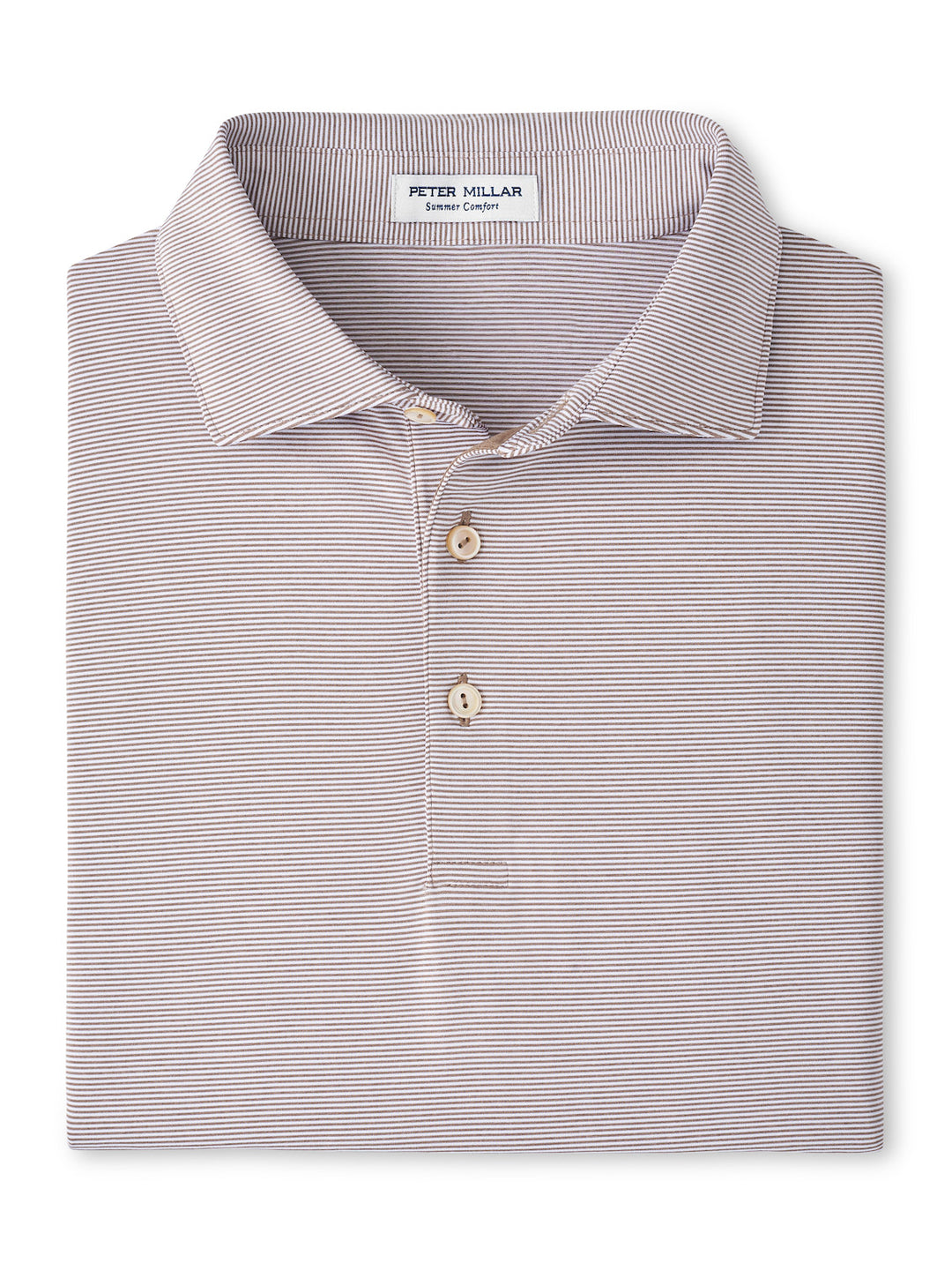 Peter Millar Jubilee Performance Jersey Polo: Poplar Brown