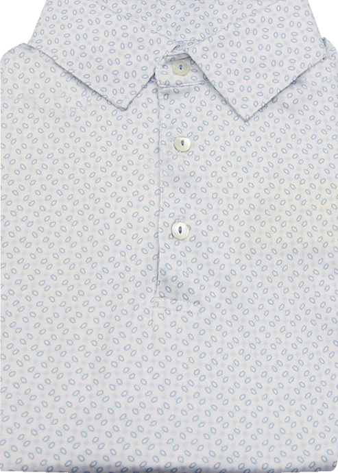 Danini Blue Rice Performance Golf Polo: Blue