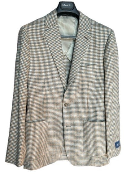 Craig Reagin Soft Construction Mustard and Grey Tattersall Check Sportcoat