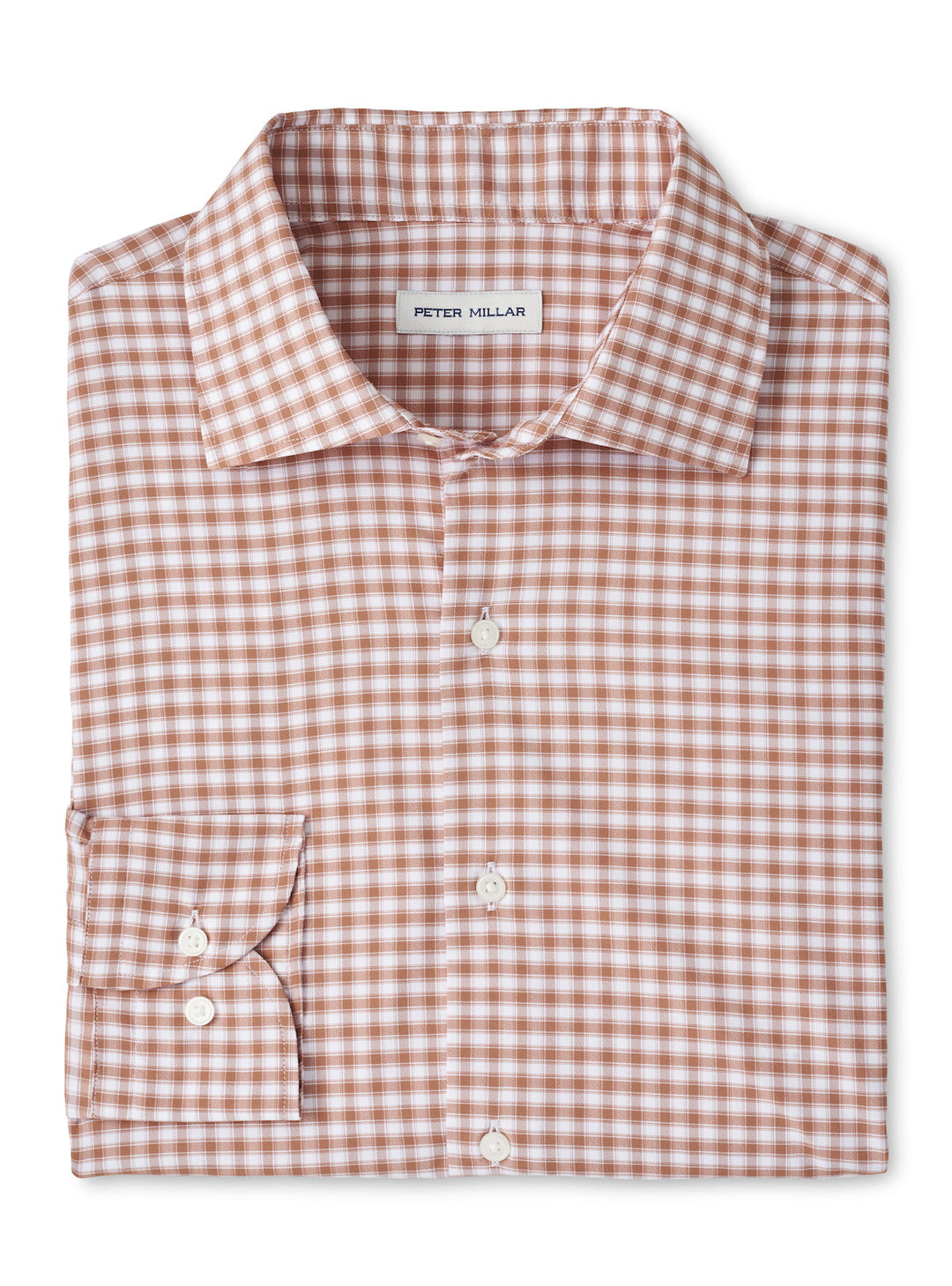 Peter Millar Fairbanks Performance Twill Sport Shirt: British Tan