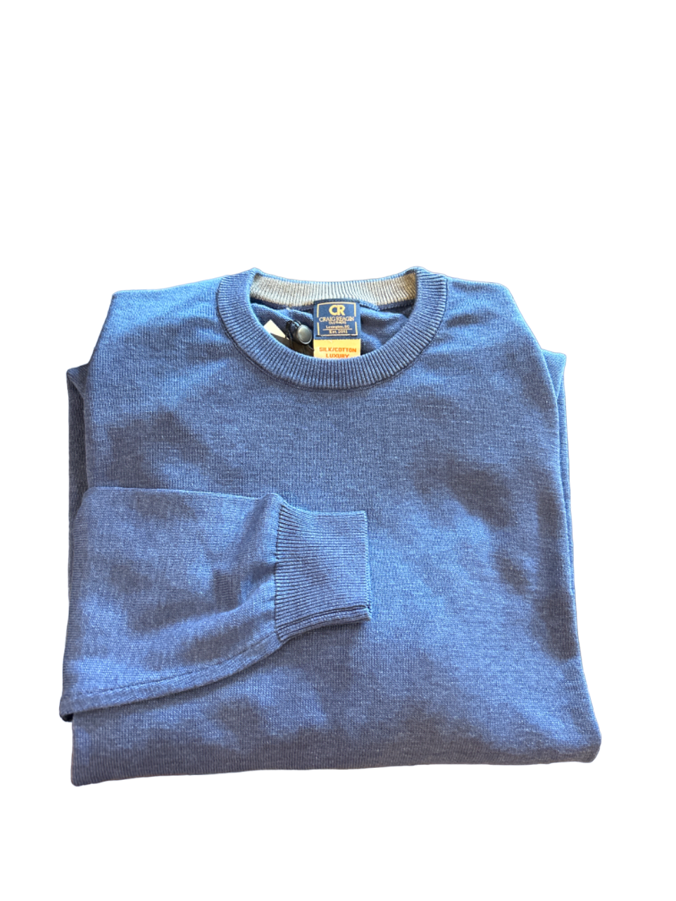 Craig Reagin Crew Neck Sweater: Cobalt
