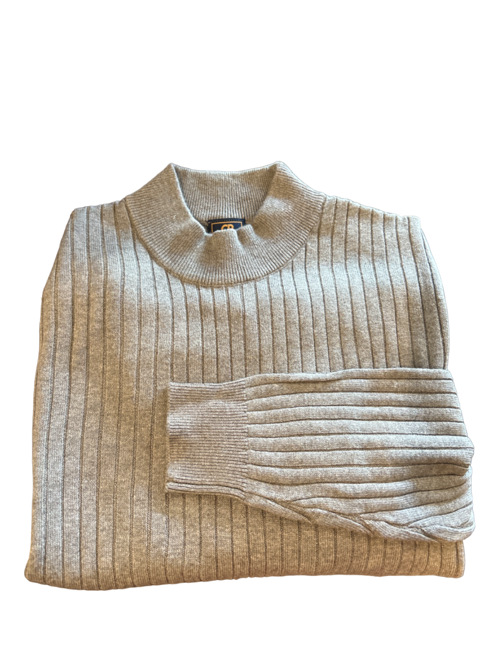 Craig Reagin Ribbed Mock Neck Sweater: Ash