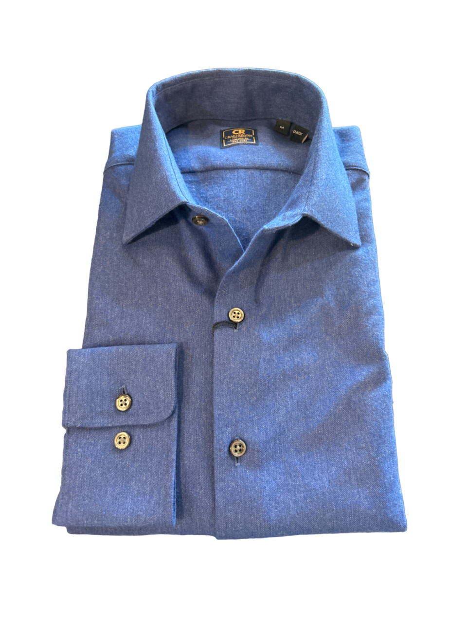Stantt Brushed Royal Blue Flannel Sport Shirt