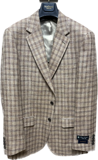 MaxDavoli Botto Giuseppe Brown Plaid Sport Coat
