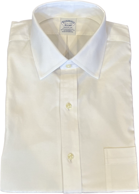 Brooks Brothers Non-Iron Stretch Dobby Dress Shirt: White