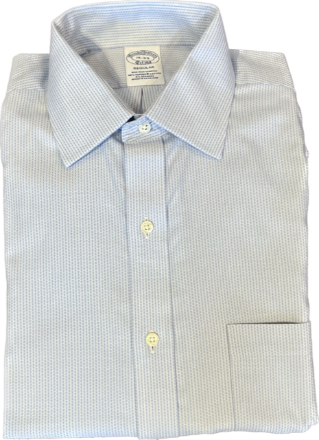 Brooks Brothers Non-Iron Stretch Dobby Dress Shirt: Light Blue